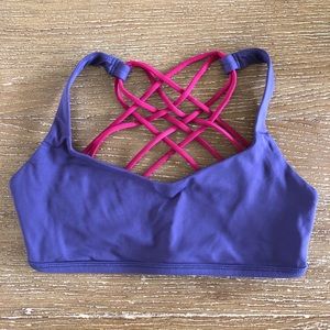 Lululemon bra purple and pink size 8